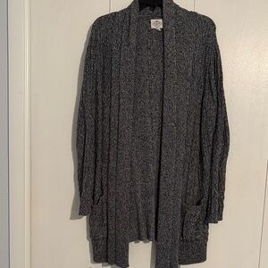 St. John's Bay Charcoal Open-Front Cardigan